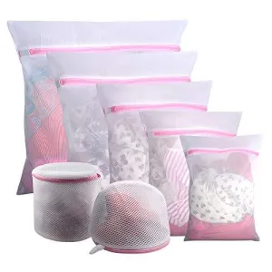 7Pcs Mesh Laundry Bags for Delicates with Premium Zipper, Travel Storage Organize Bag, Clothing Washing Bags
