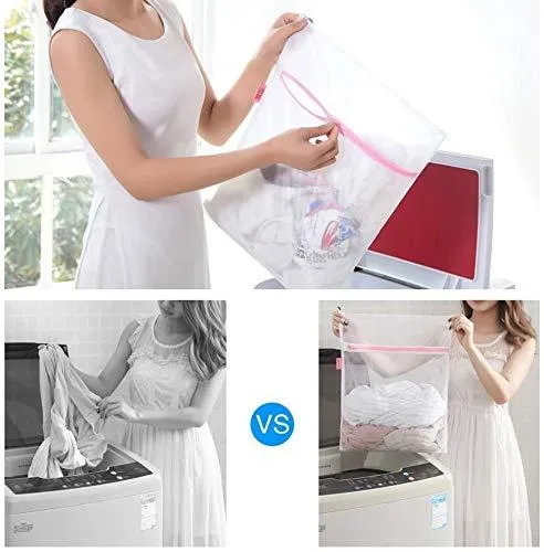 7Pcs Mesh Laundry Bags for Delicates with Premium Zipper, Travel Storage Organize Bag, Clothing Washing Bags