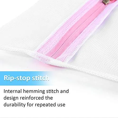 7Pcs Mesh Laundry Bags for Delicates with Premium Zipper, Travel Storage Organize Bag, Clothing Washing Bags