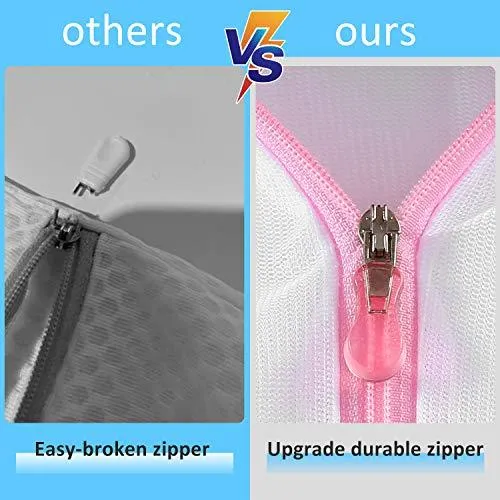7Pcs Mesh Laundry Bags for Delicates with Premium Zipper, Travel Storage Organize Bag, Clothing Washing Bags