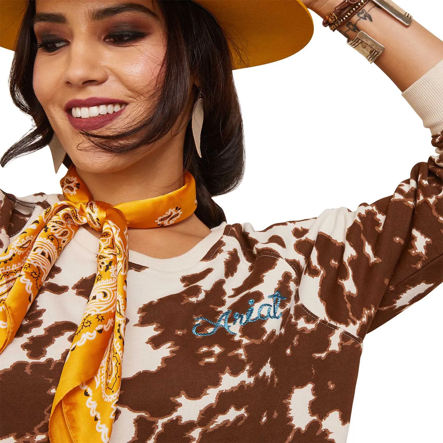 Ariat Women's R.E.A.L. Crew Sweatshirt, Pony Print