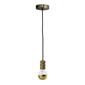 Bulbrite 810091 Pendant Fixtures Warm Gold Direct Wire Industrial