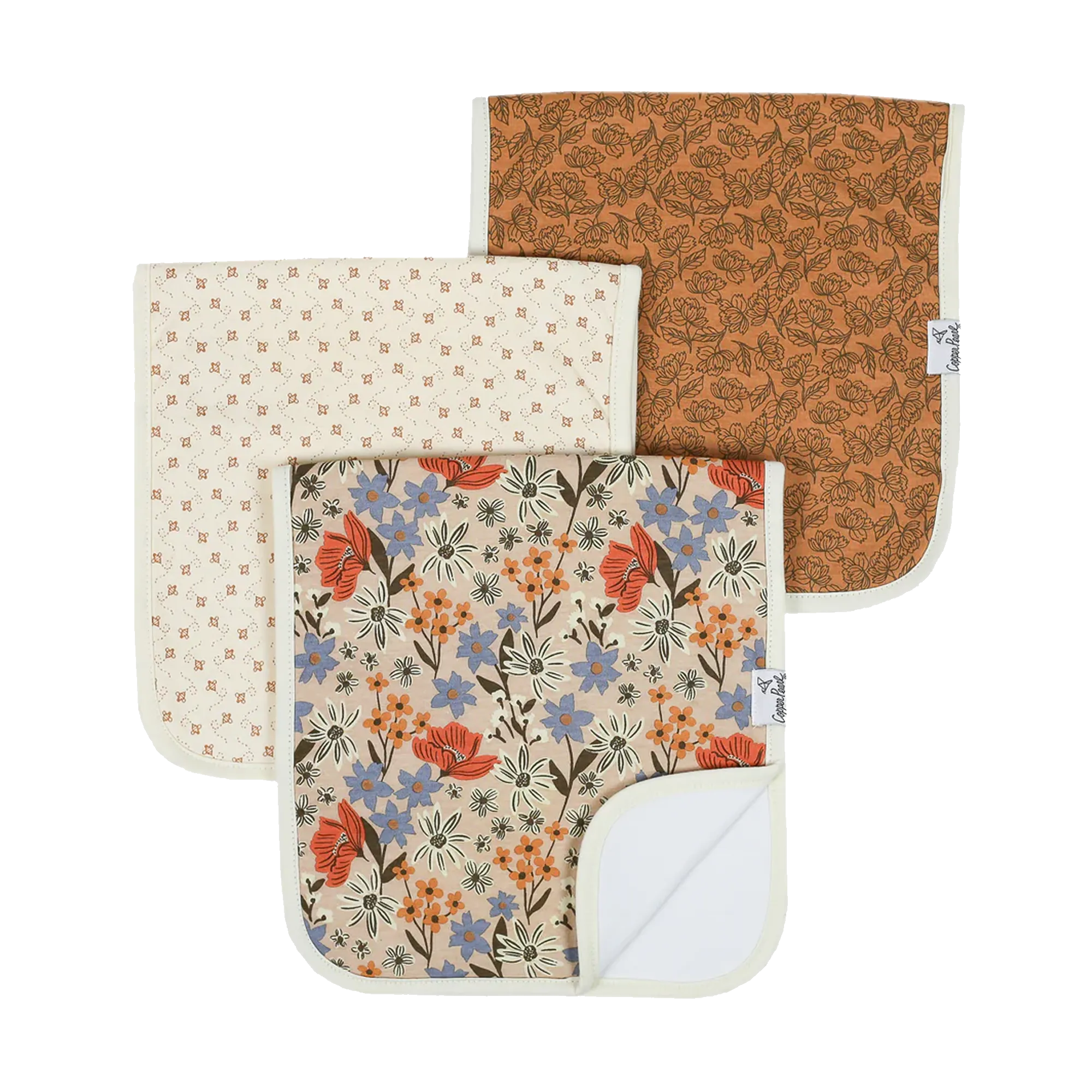 COPPER PEARL Burp Cloths - Eden