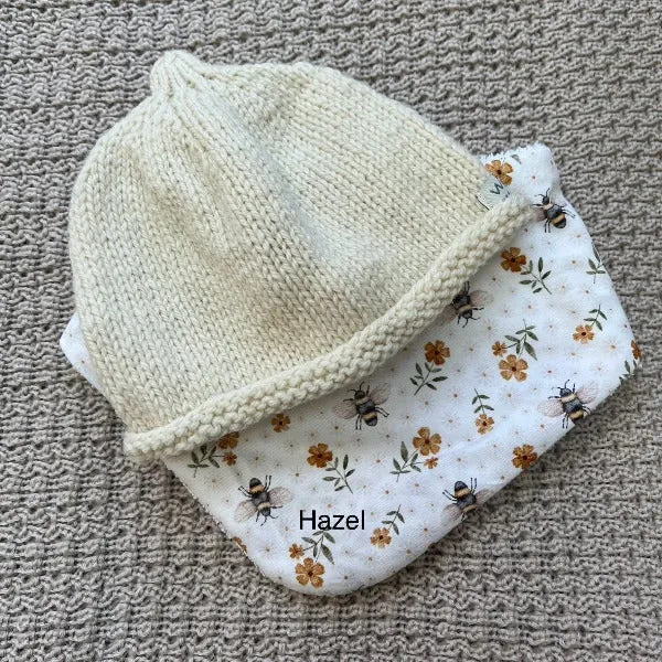 Dribble Bib and Baby Beanie Set