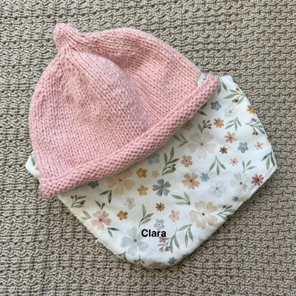 Dribble Bib and Baby Beanie Set