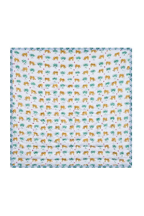 Earthen Nest Delicate Tropical Tiger Print Kids Quilts