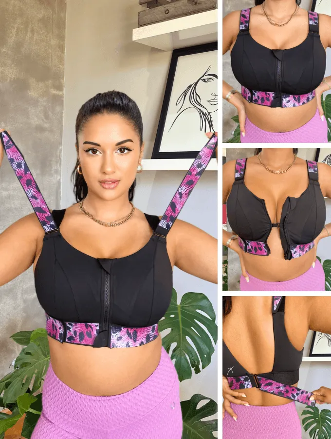 HIGH IMPACT BRA - LUXE SERIES - CROCODILE