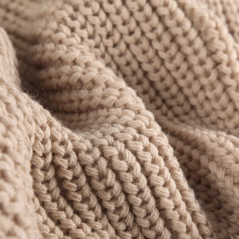 Hirsionsan Loose Elegant Knitted Sweater Oversized