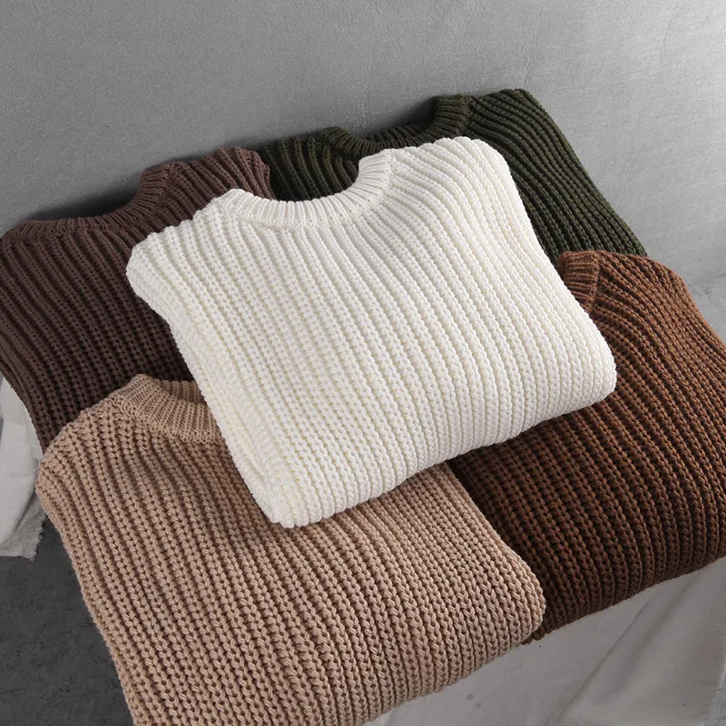Hirsionsan Loose Elegant Knitted Sweater Oversized