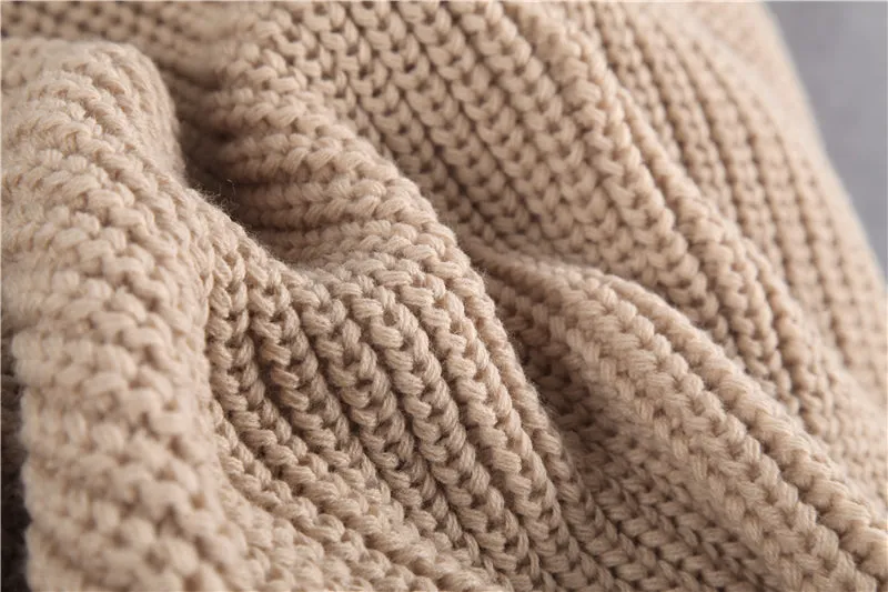 Hirsionsan Loose Elegant Knitted Sweater Oversized
