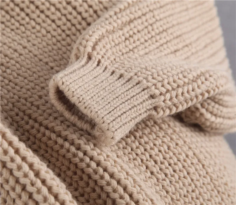 Hirsionsan Loose Elegant Knitted Sweater Oversized