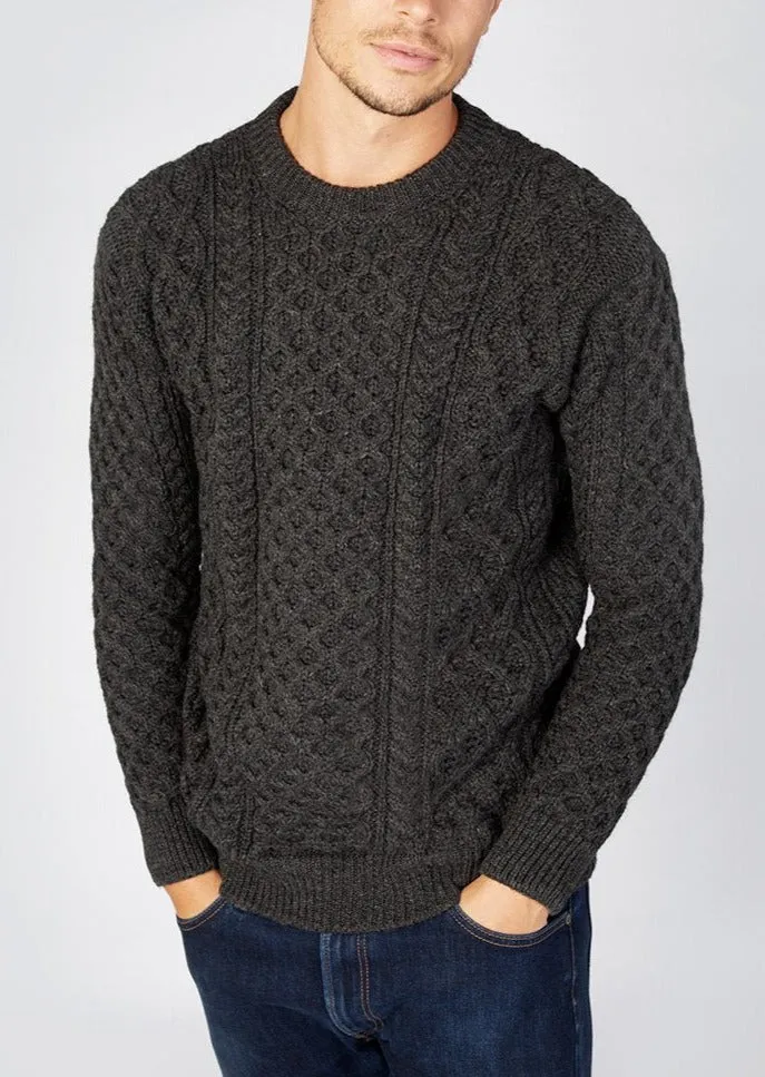 IrelandsEye Women's Aran Sweater | Graphite