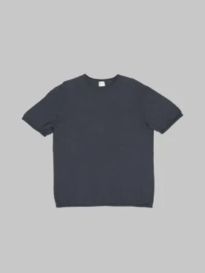 Loop & Weft Super Slub Tube Knit Edge Piping Crewneck T-Shirt Antique Black