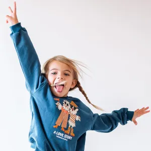 LOVE BIRDS | oversized  drop shoulder Pullover | KIDS