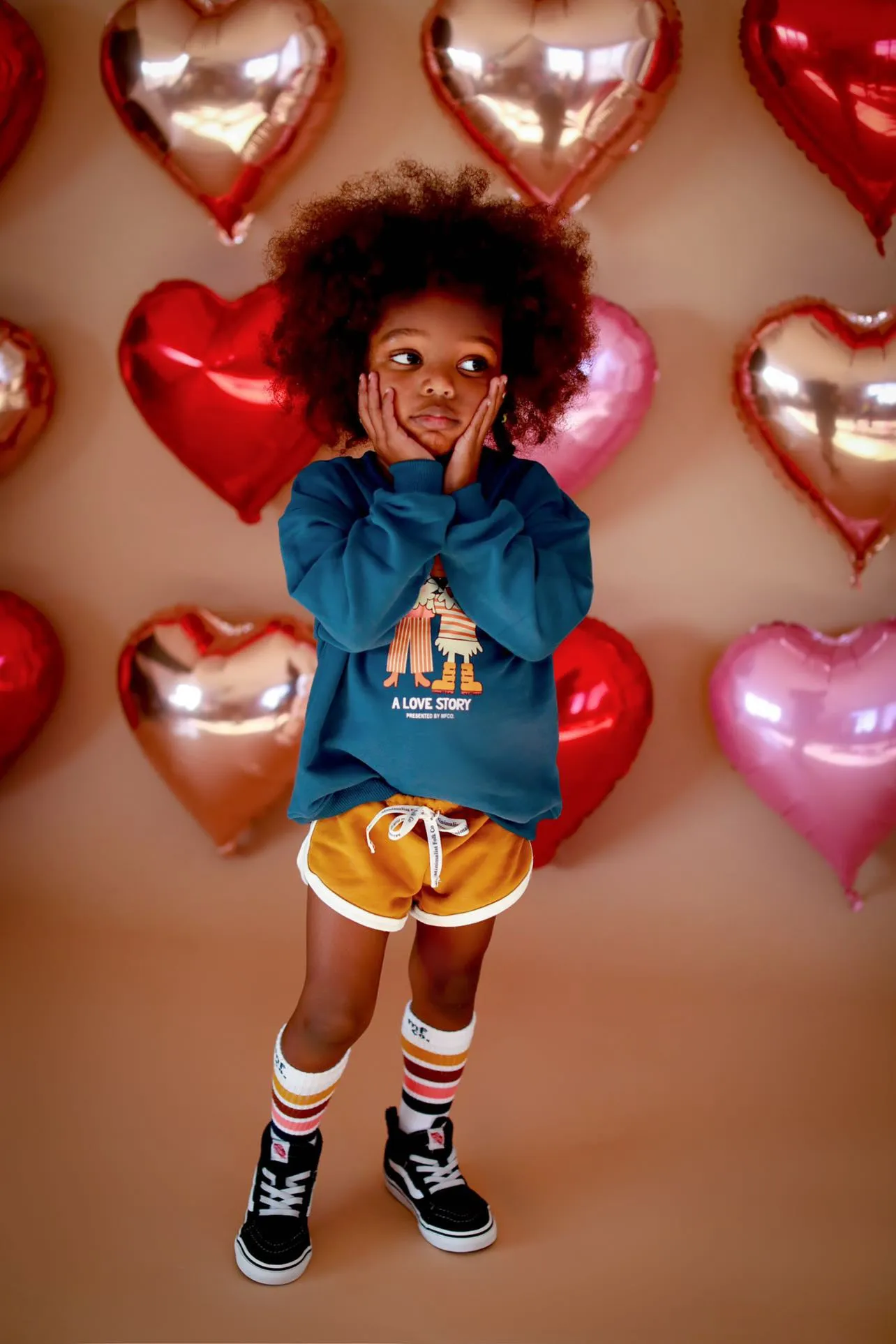LOVE BIRDS | oversized  drop shoulder Pullover | KIDS