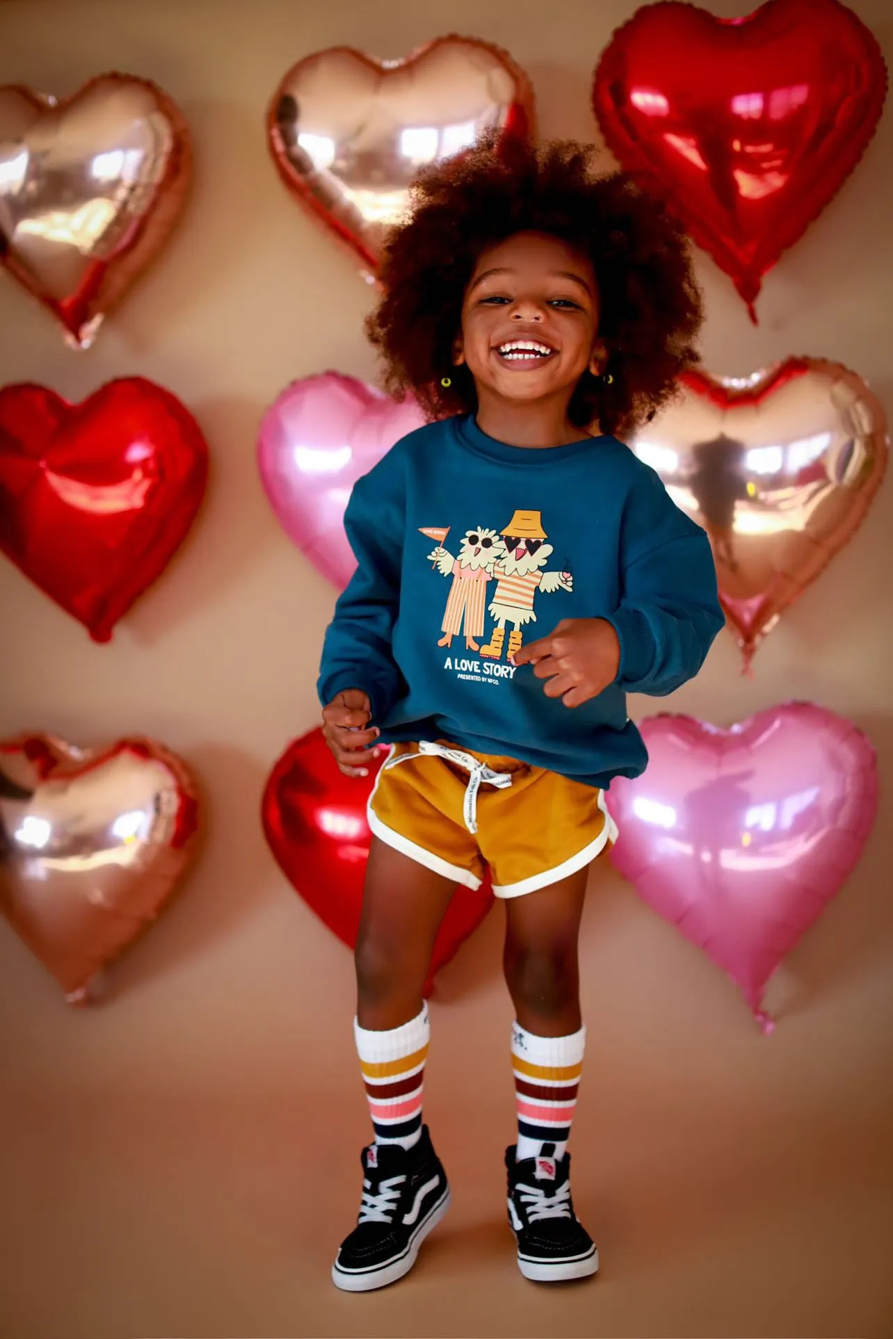 LOVE BIRDS | oversized  drop shoulder Pullover | KIDS