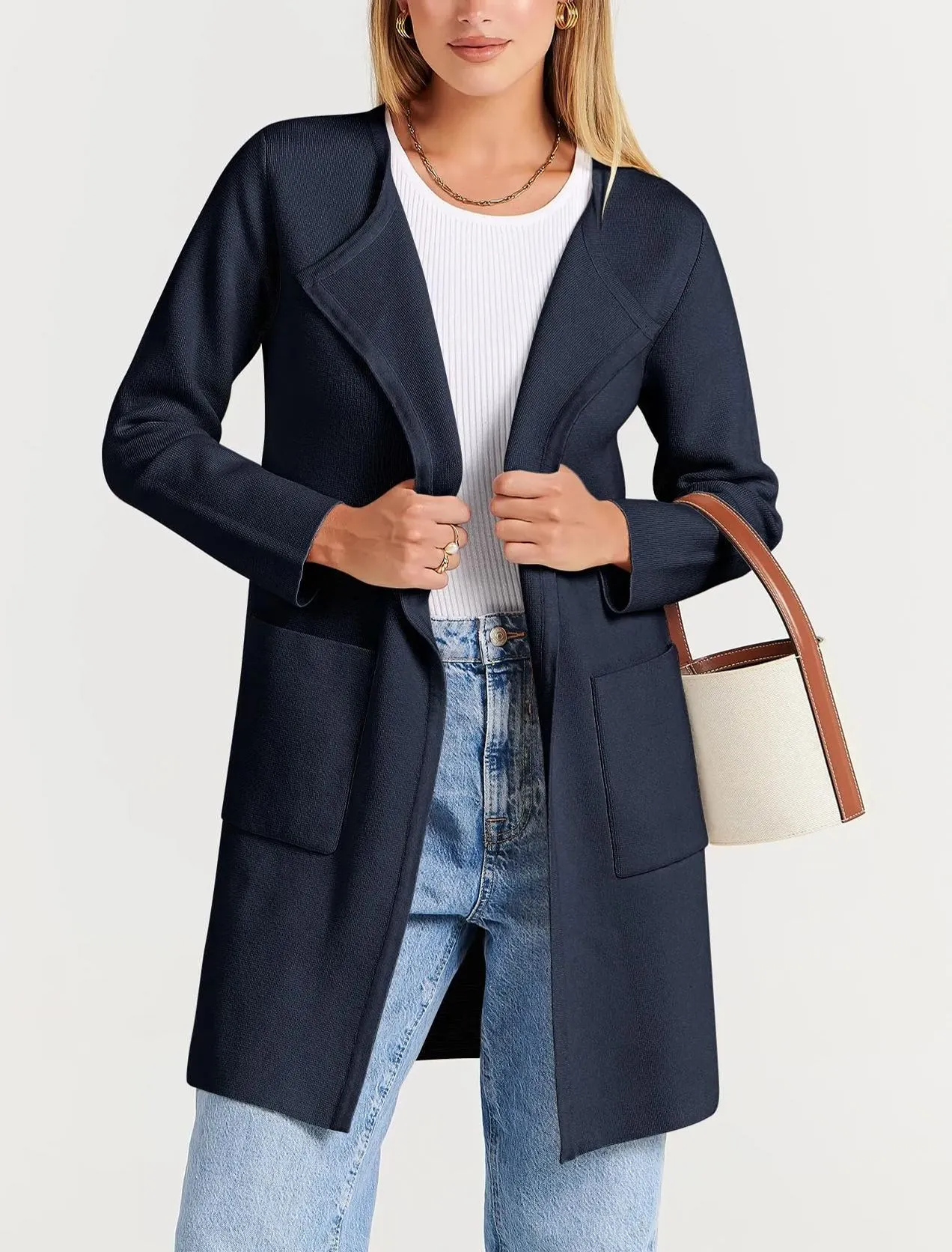 New Open Front Knit Cardigan (Buy 2 Free Shipping)