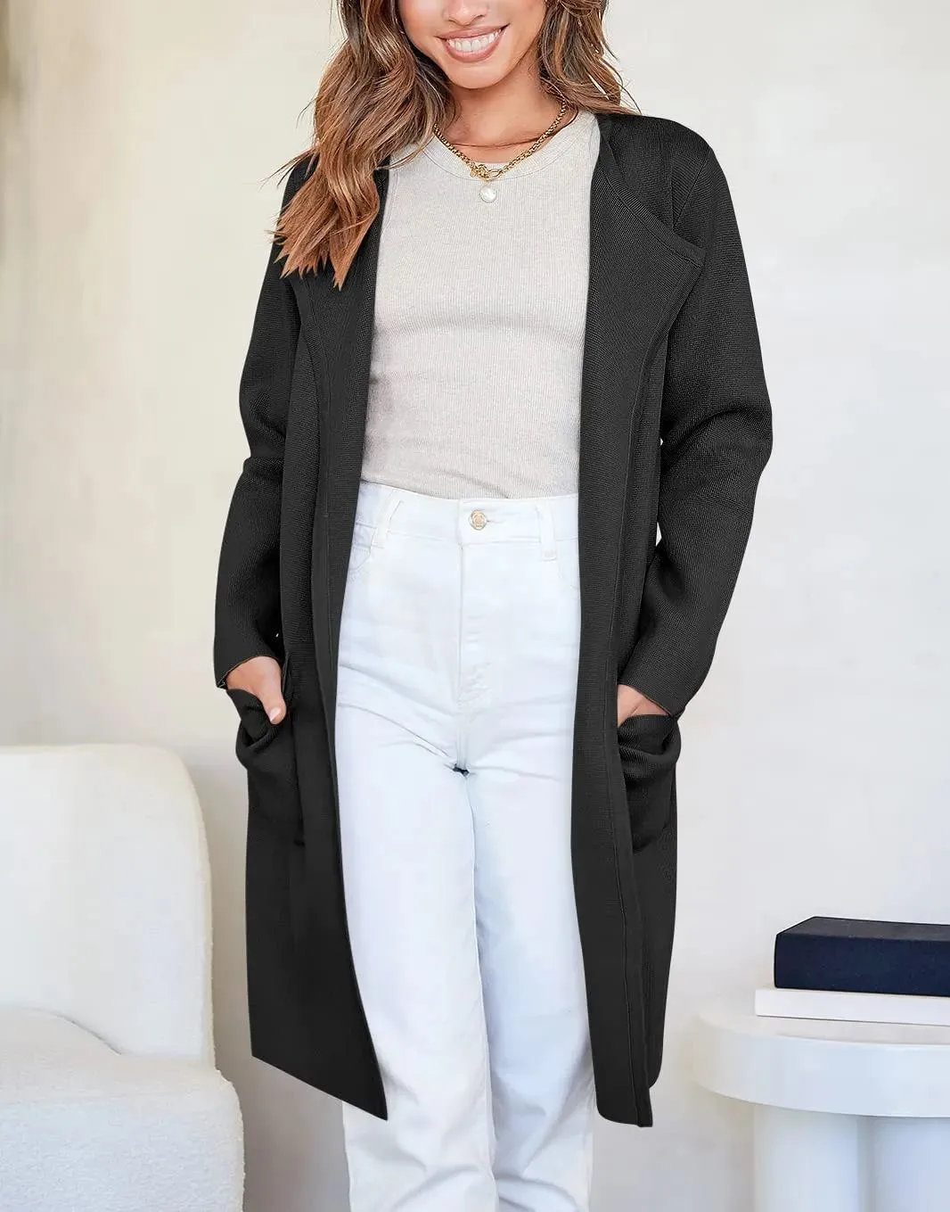 New Open Front Knit Cardigan (Buy 2 Free Shipping)
