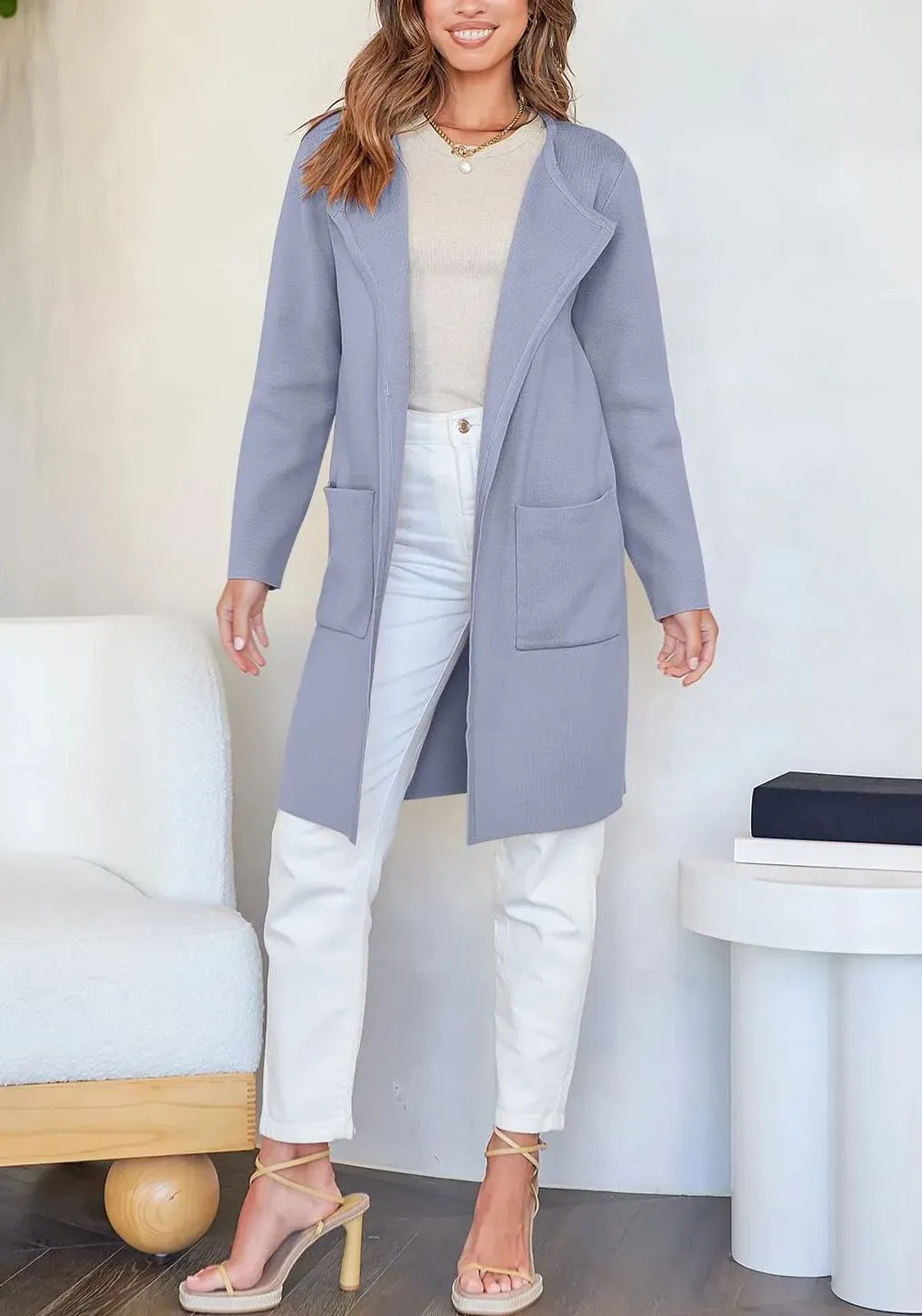 New Open Front Knit Cardigan (Buy 2 Free Shipping)
