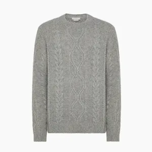 Orson knitted crew neck jumper in alpaca and yak wool