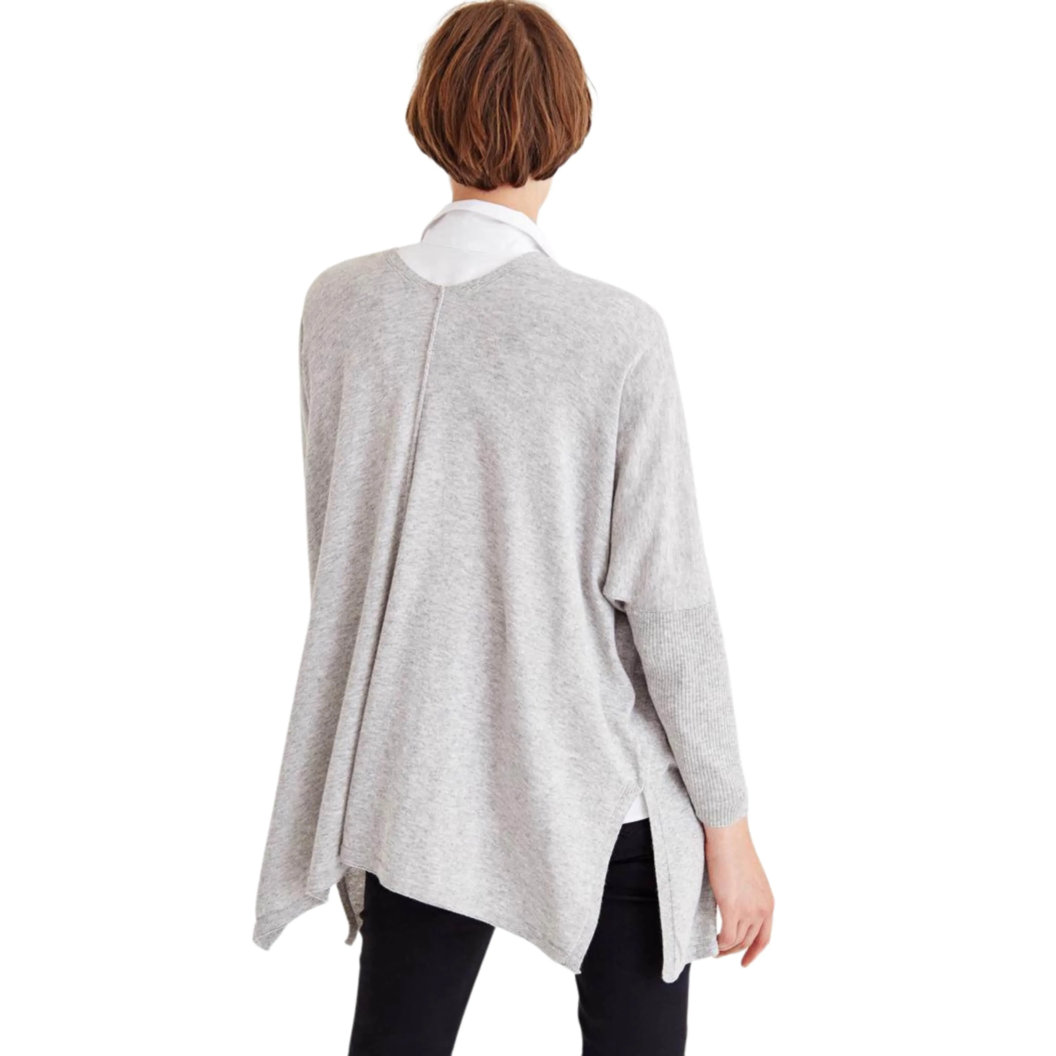 OXXO - Red Slit Detailed Long Cardigan