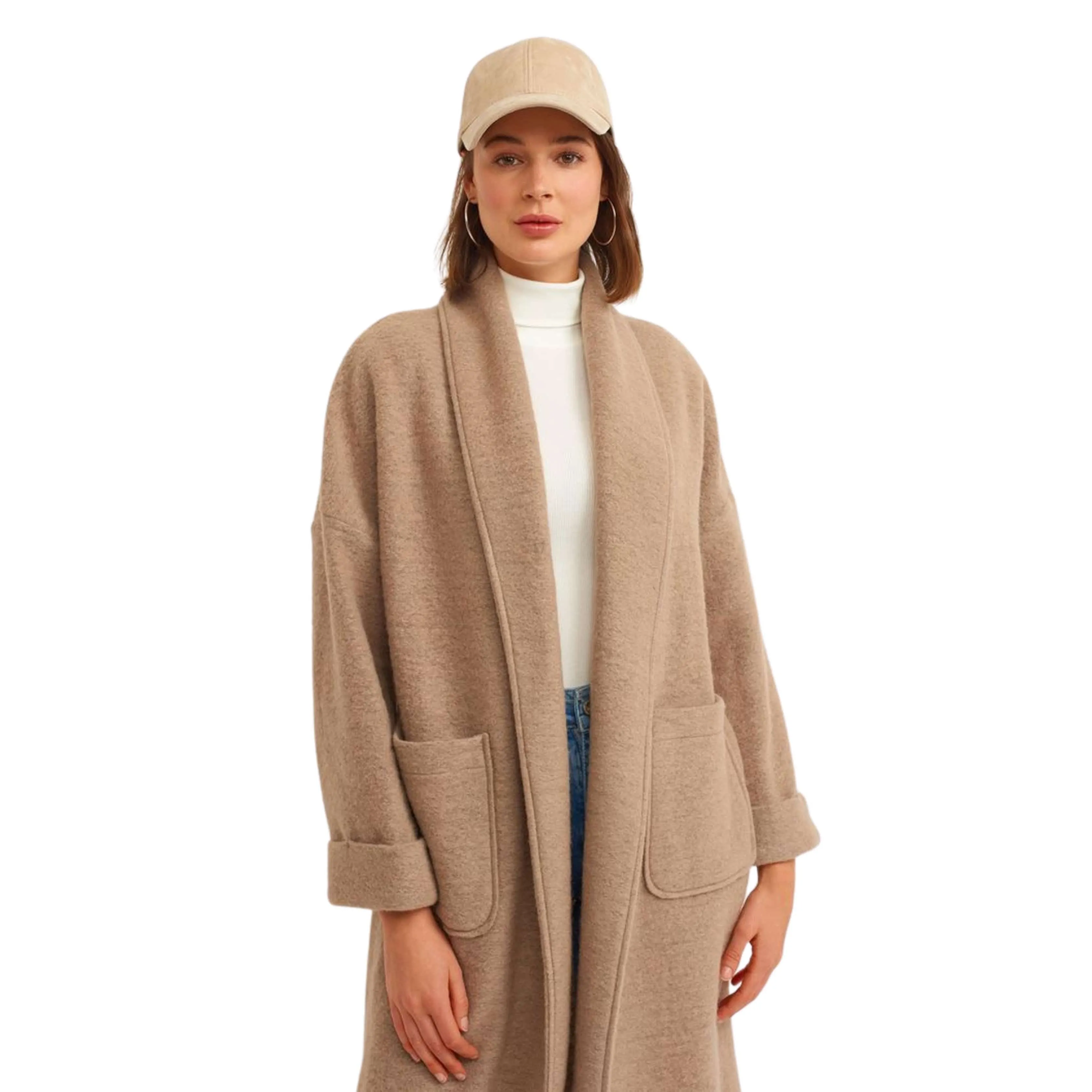 OXXO -  Wool Blend Long Pocket Coat
