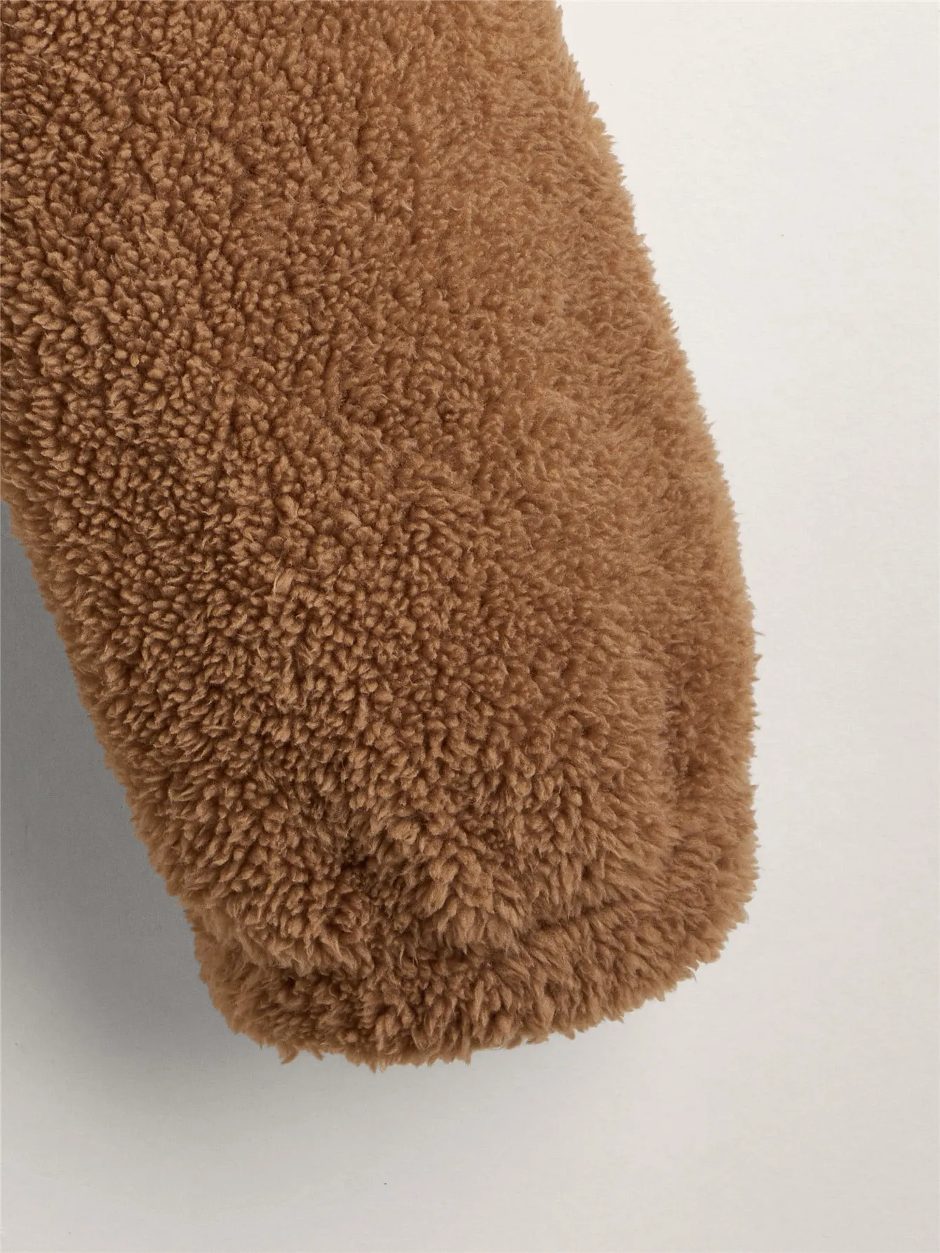 Parien Solid 3D Ear Patched Teddy Hoodie