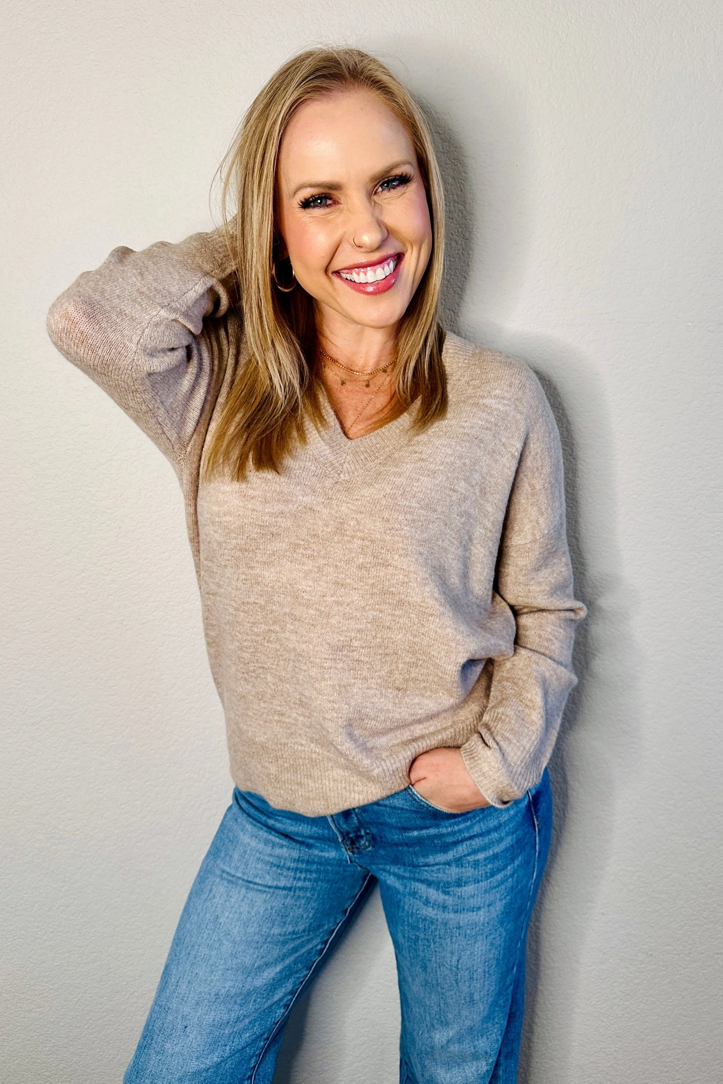 Shayla Drop Shoulder Knit Sweater