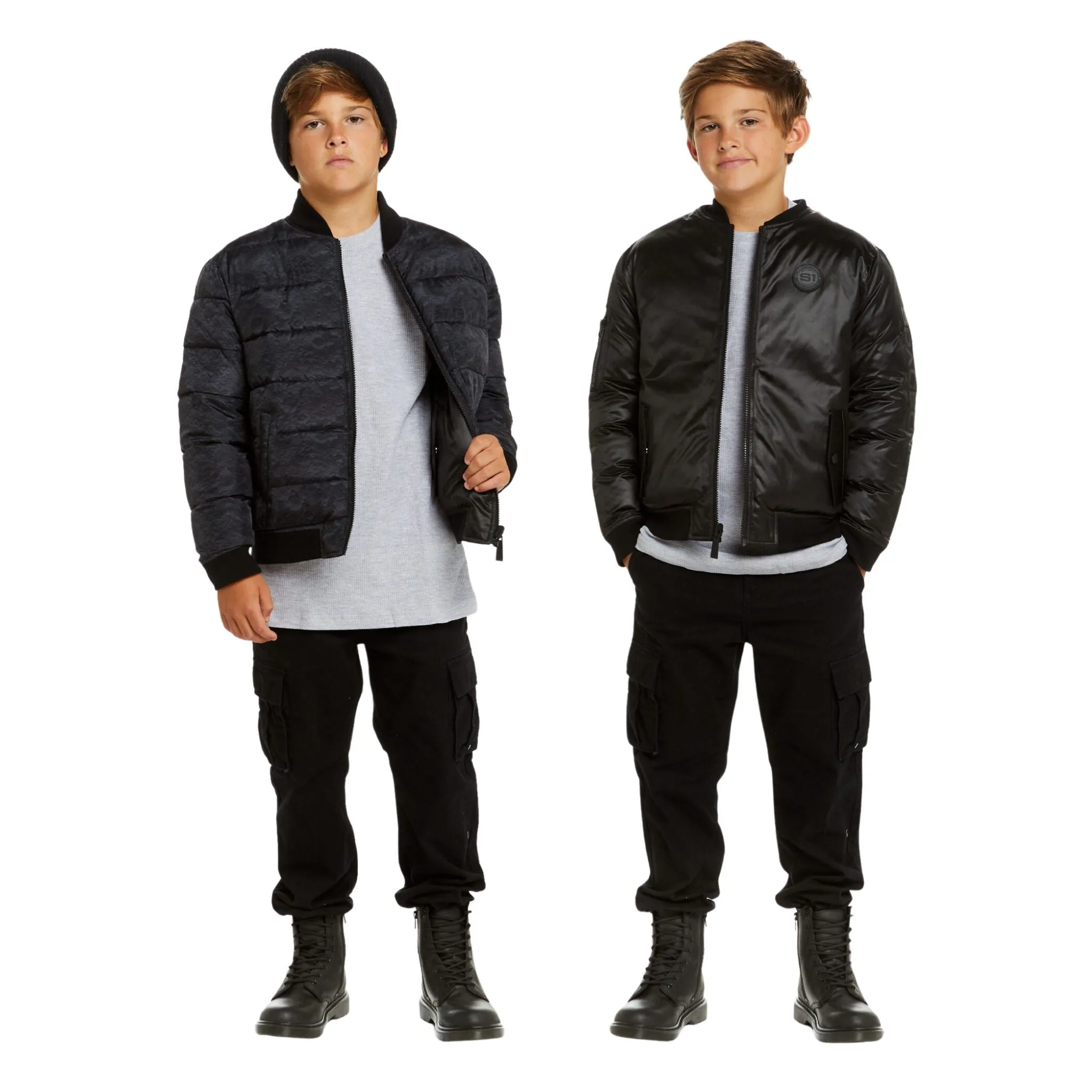 SPACEONE x Andy & Evan® | Reversible Bomber Jacket | Deep Space Black