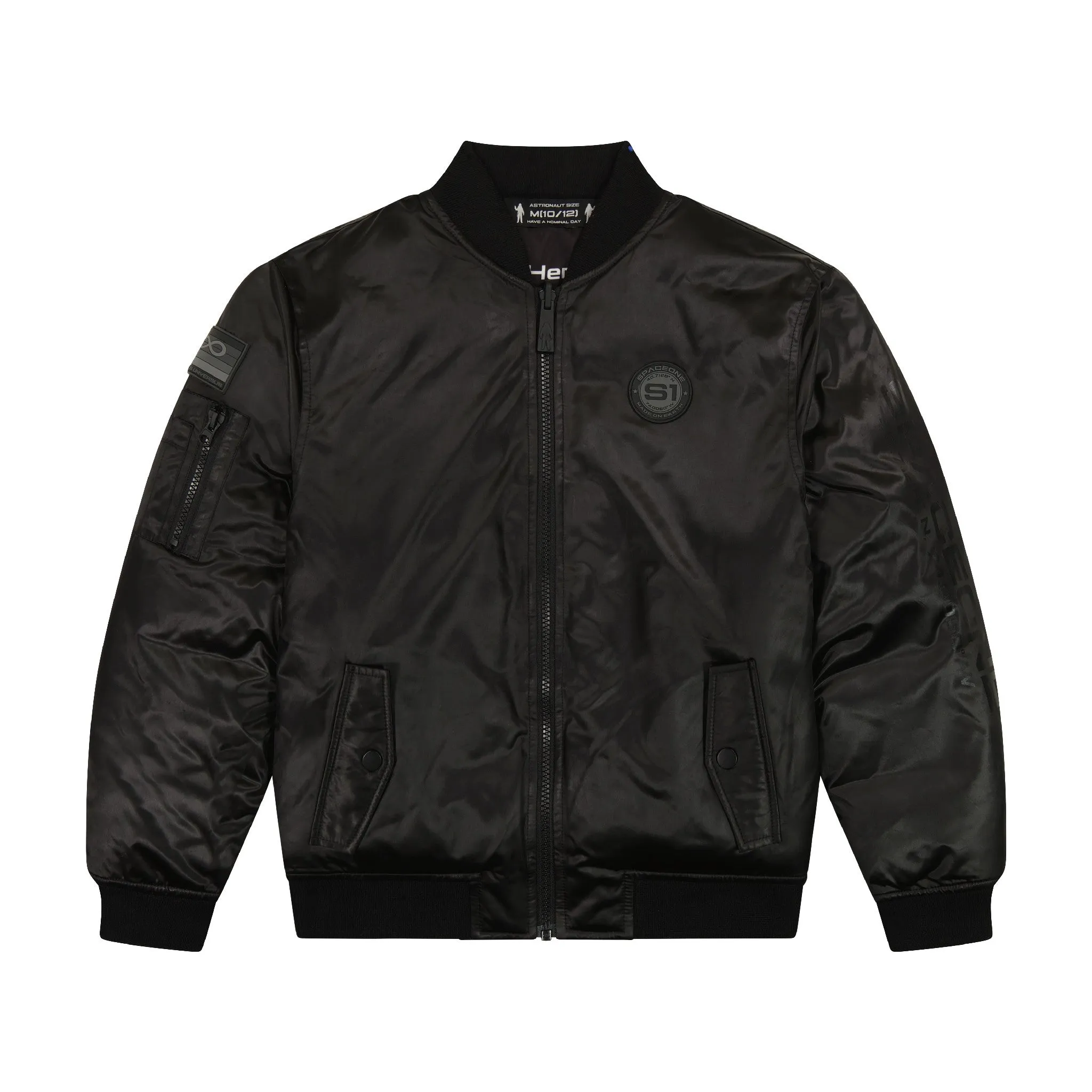 SPACEONE x Andy & Evan® | Reversible Bomber Jacket | Deep Space Black