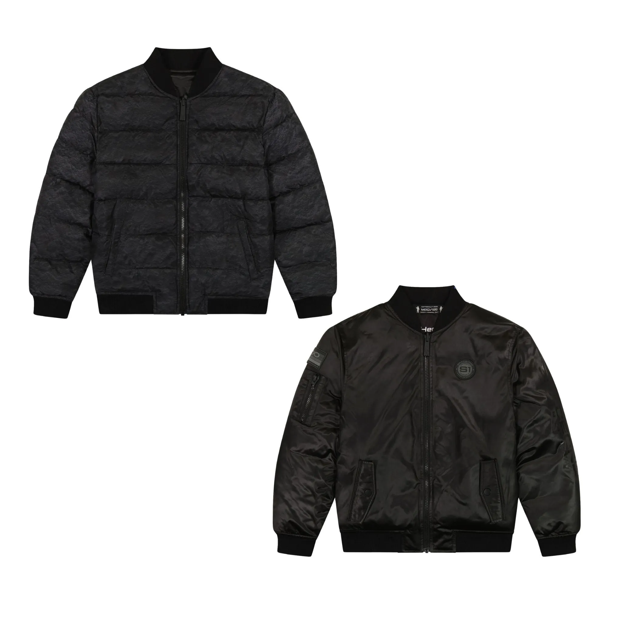 SPACEONE x Andy & Evan® | Reversible Bomber Jacket | Deep Space Black