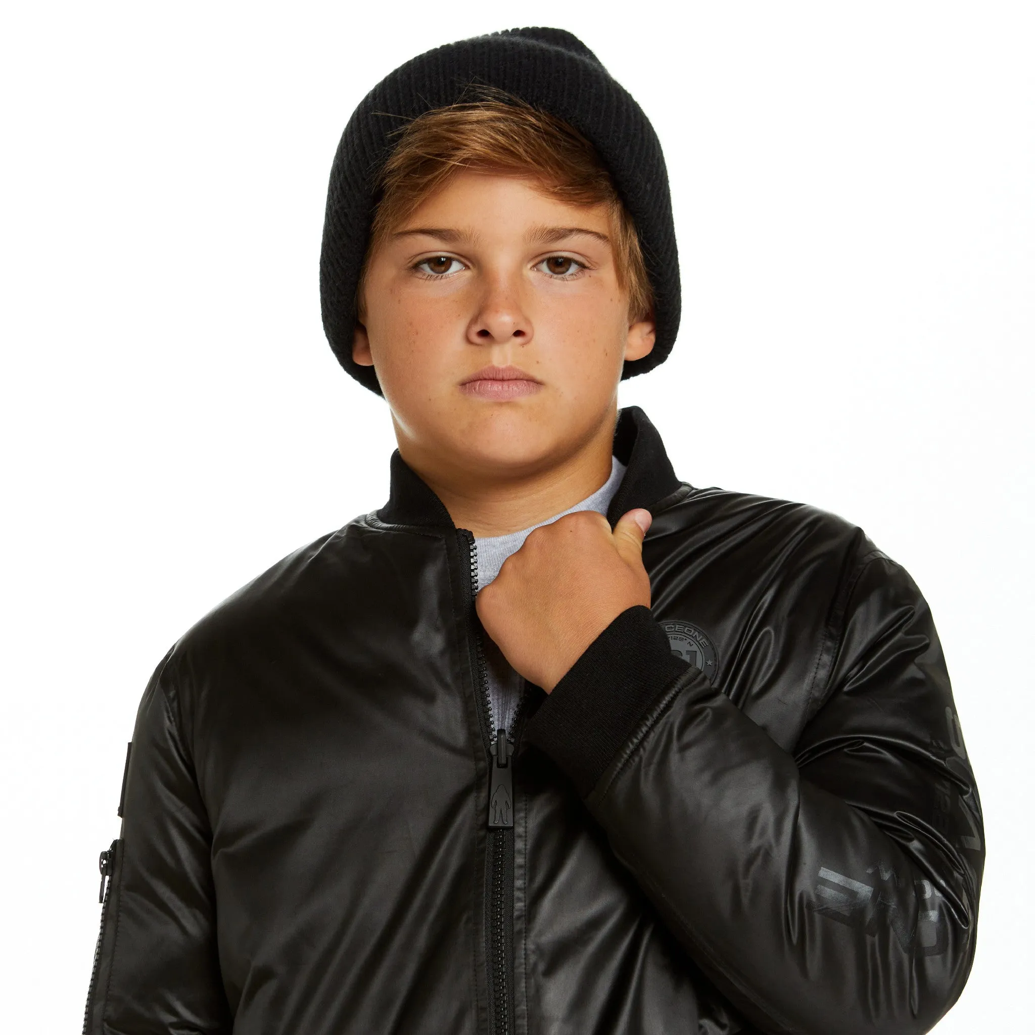 SPACEONE x Andy & Evan® | Reversible Bomber Jacket | Deep Space Black