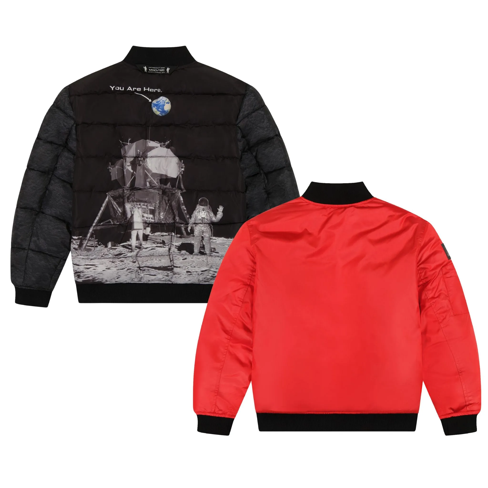 SPACEONE x Andy & Evan® | Reversible Bomber Jacket | Mars Red