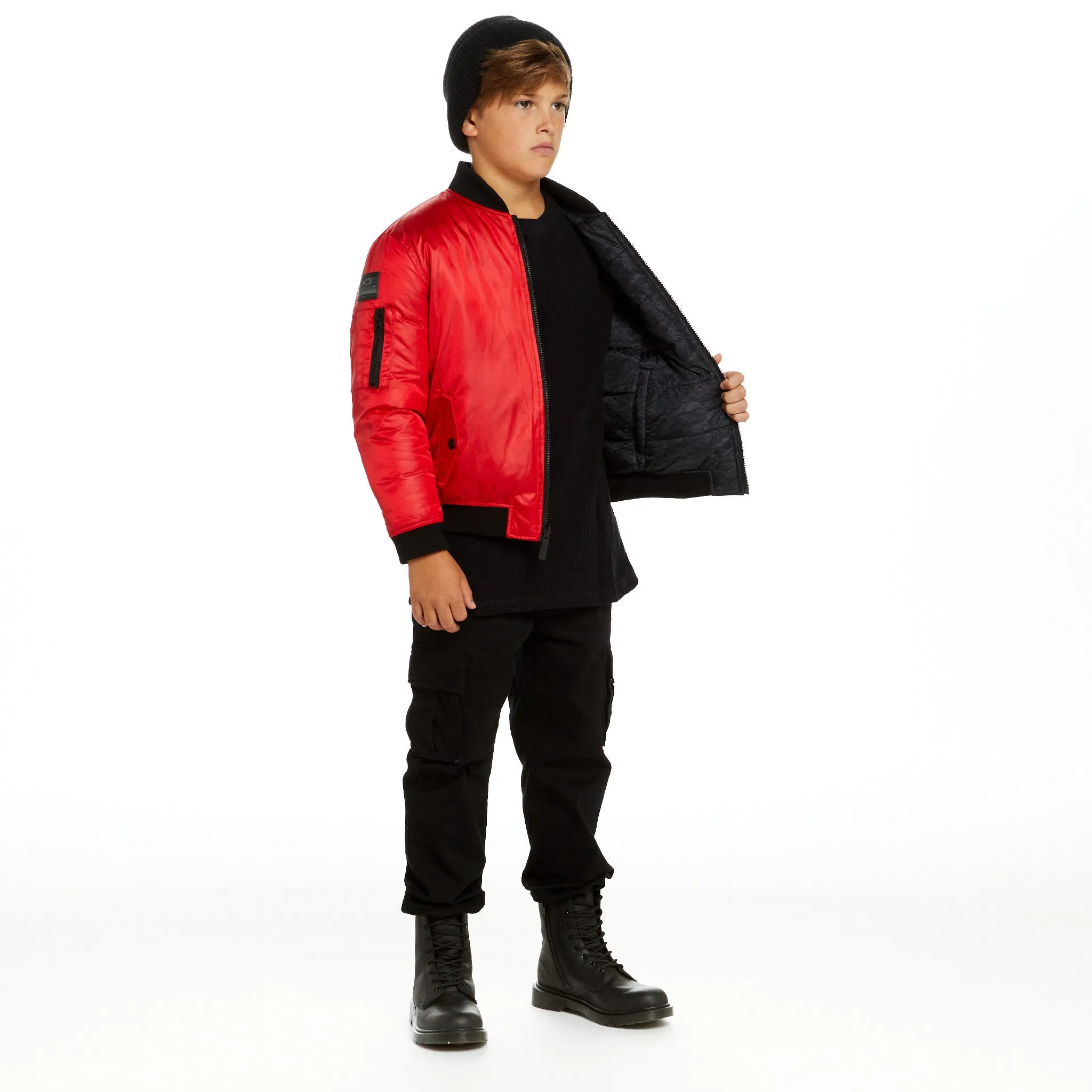 SPACEONE x Andy & Evan® | Reversible Bomber Jacket | Mars Red