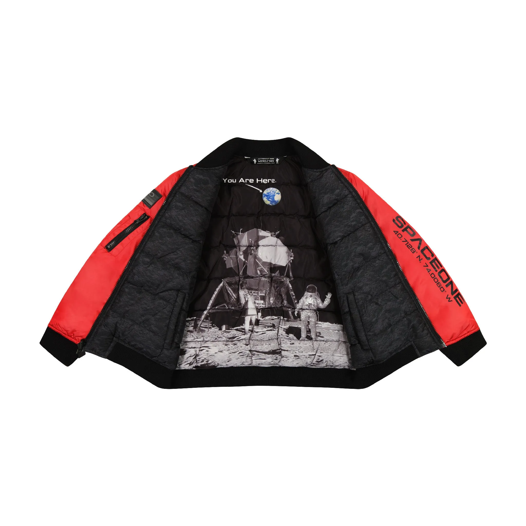 SPACEONE x Andy & Evan® | Reversible Bomber Jacket | Mars Red
