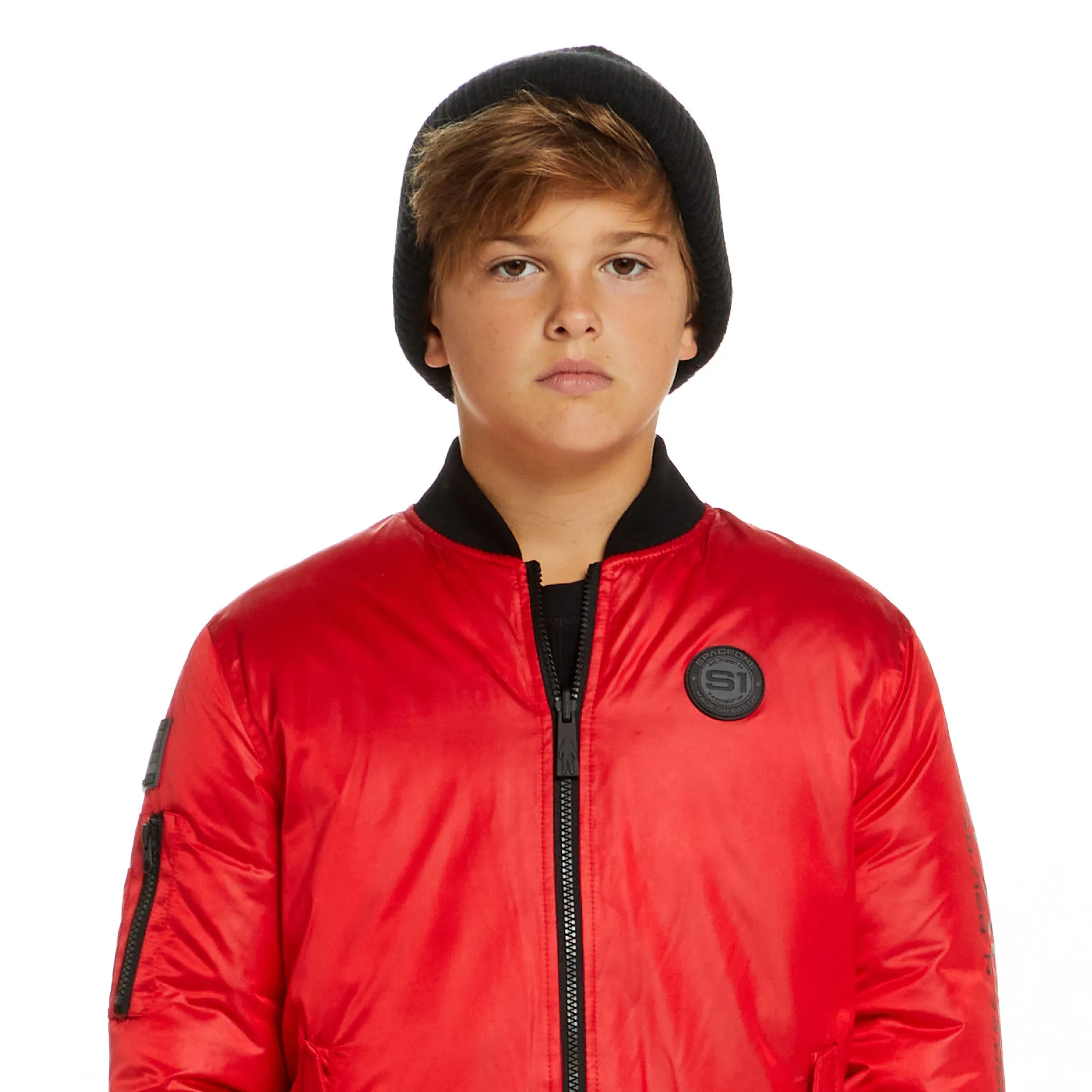 SPACEONE x Andy & Evan® | Reversible Bomber Jacket | Mars Red