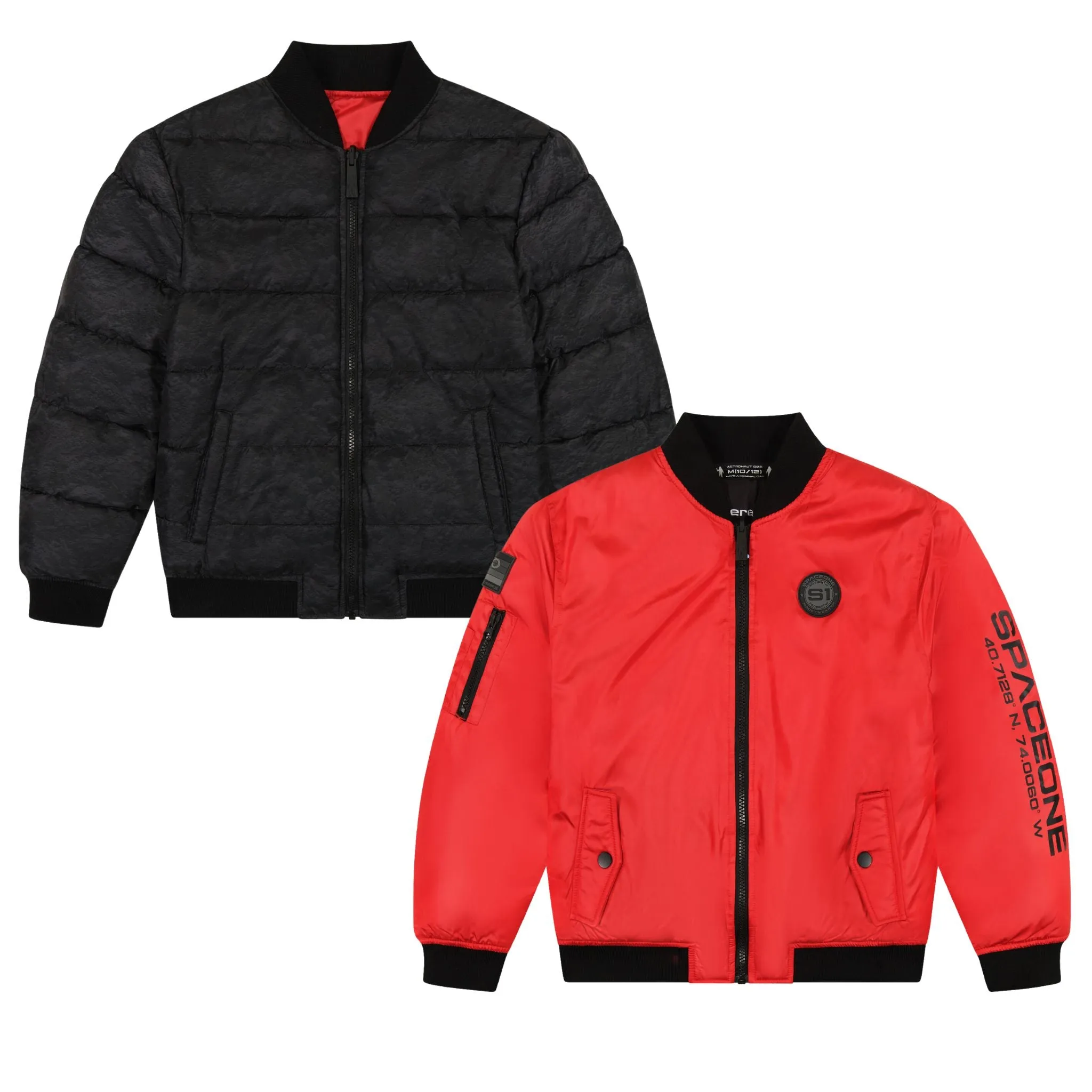 SPACEONE x Andy & Evan® | Reversible Bomber Jacket | Mars Red