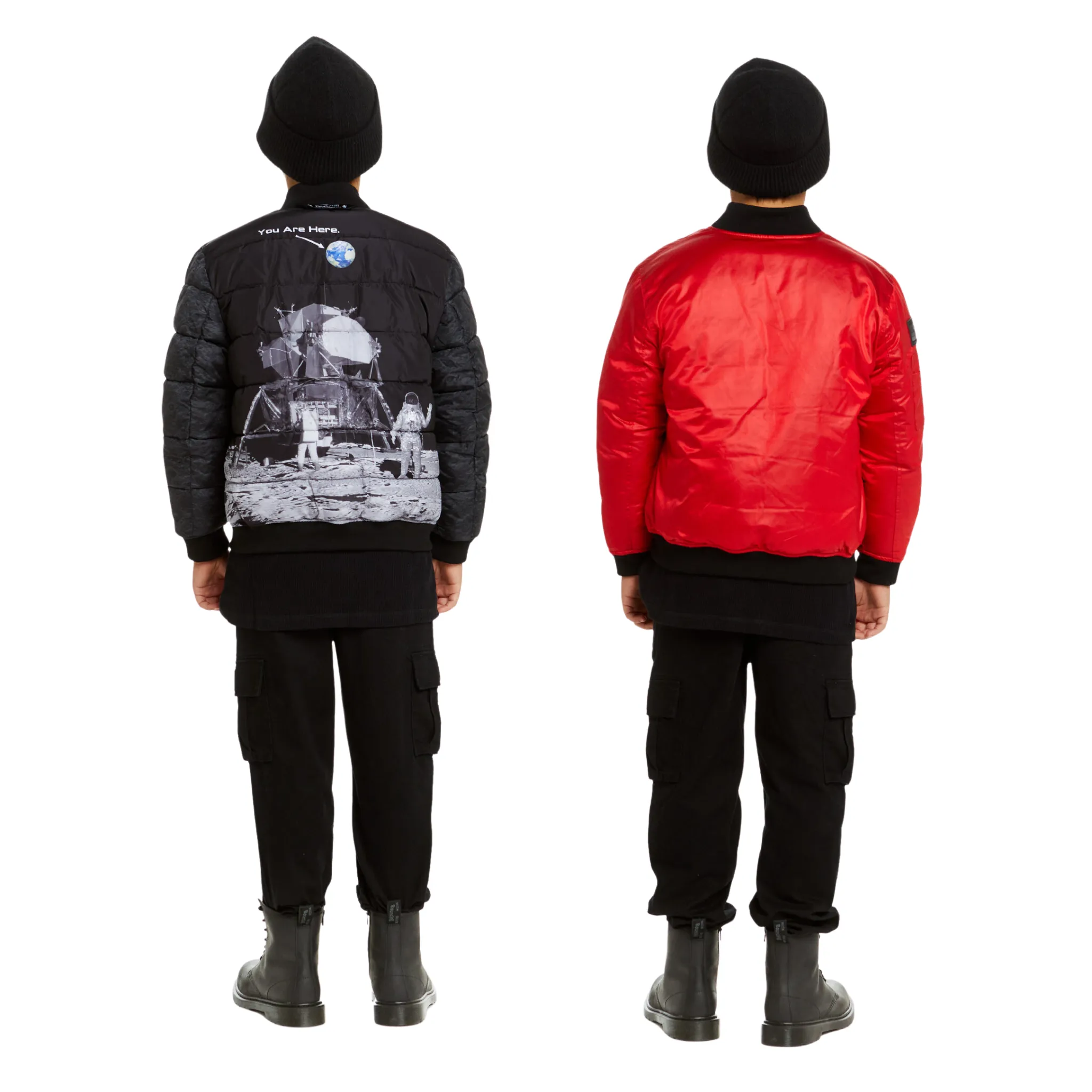 SPACEONE x Andy & Evan® | Reversible Bomber Jacket | Mars Red