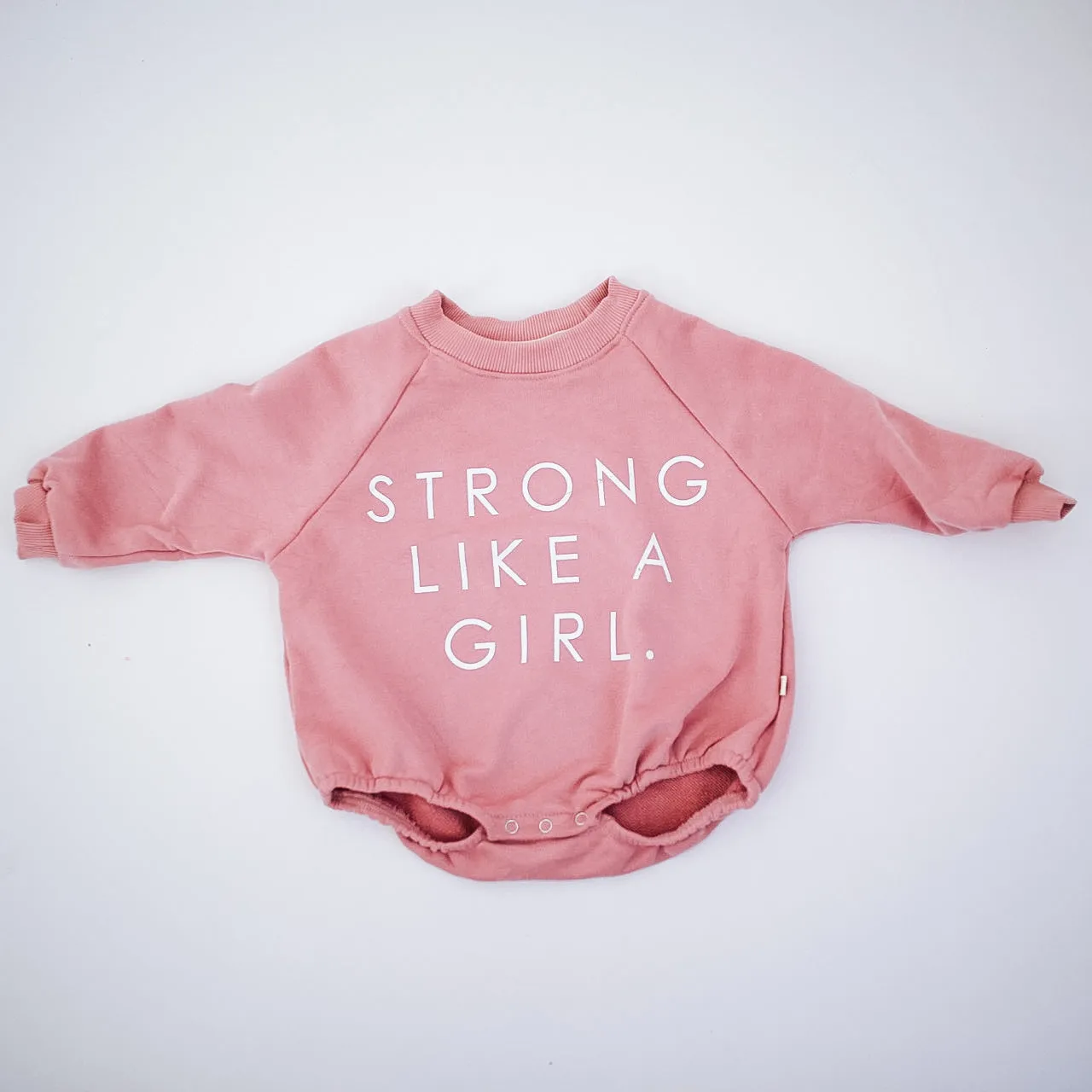 STRONG LIKE A GIRL | MAUVE | oversized  drop shoulder pullover | KIDS