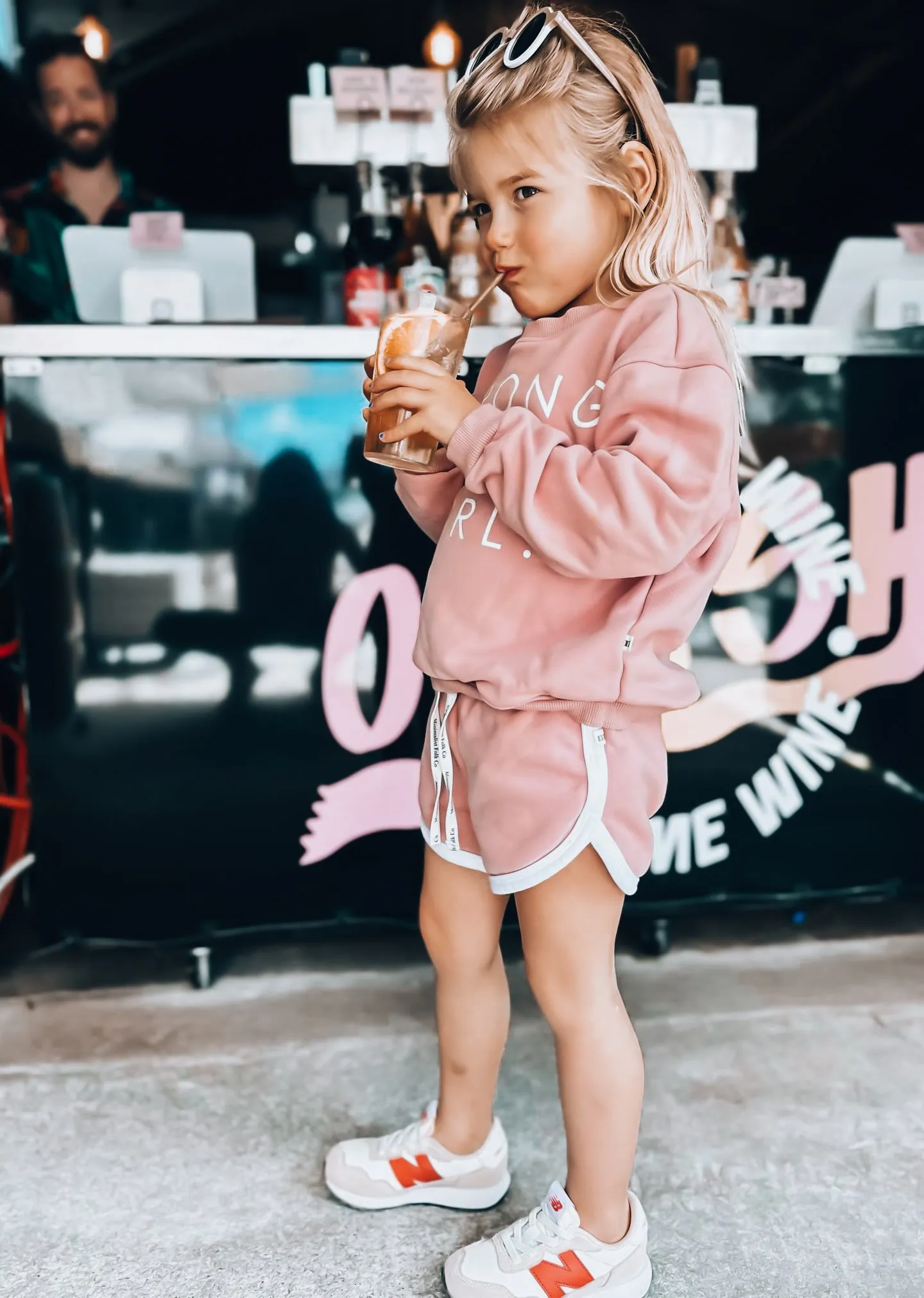 STRONG LIKE A GIRL | MAUVE | oversized  drop shoulder pullover | KIDS