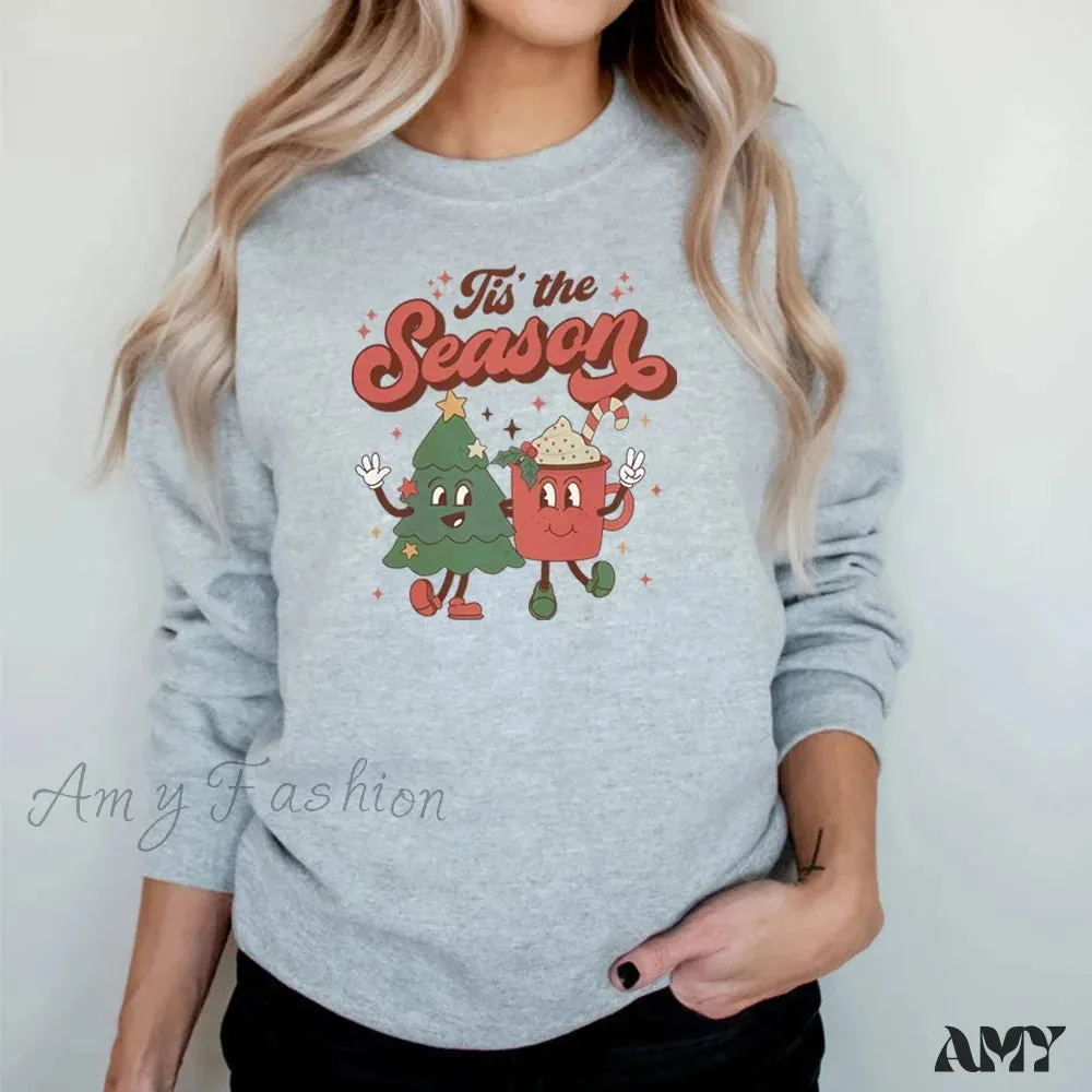 Tis The Season Santa Cocoa Christmas Hoodie