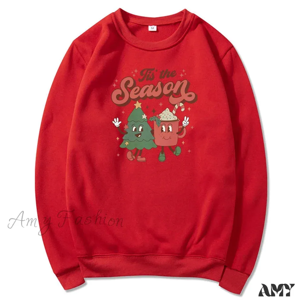 Tis The Season Santa Cocoa Christmas Hoodie