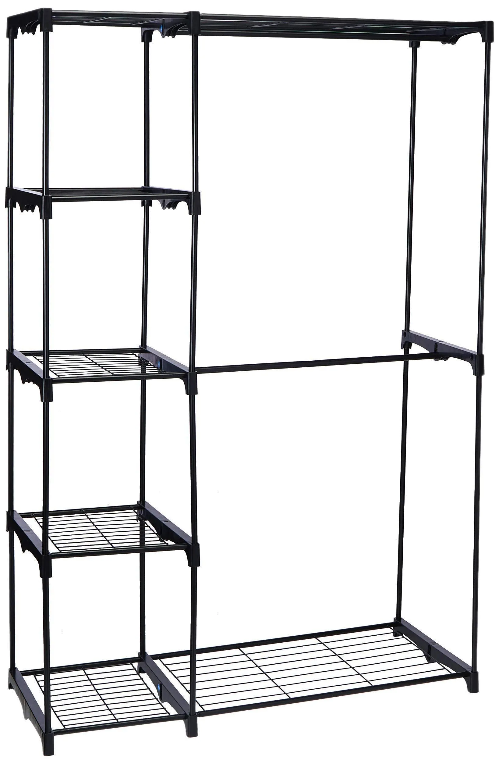 Whitmor Deluxe Double Rod Freestanding Closet Heavy Duty Storage Organizer