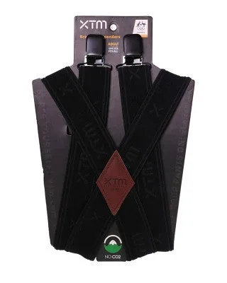 XTM Braces Suspenders Wide Strap Black