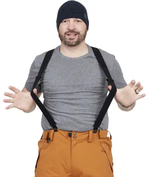 XTM Braces Suspenders Wide Strap Black